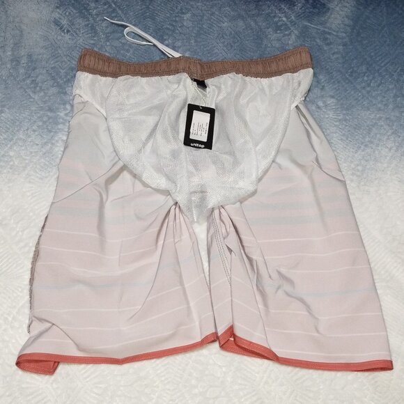 Men's unitop Swim Trunks Size 38 (See measurements) NWT-Tan/Coral/White/Blue. - Picture 7 of 8